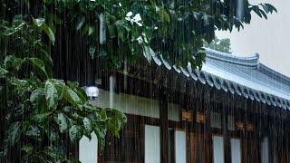 It is the sound of rain falling on a persimmon tree in a hanok.