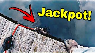 Big Time JACKPOT Magnet Fishing Off A Dock!!!