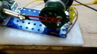 Cívkový pulzní elektromotor DC test / Solenoid pulse electro motor DC test