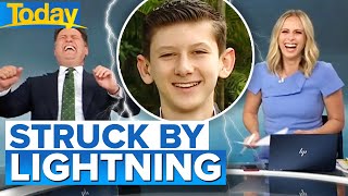Teen struck by lightning leaves Karl in stitches | Today Show Australia
