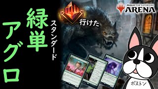 【MTGArena】これでミシックいけました_緑単アグロ(スタンダード Bo1)【MTGアリーナ】