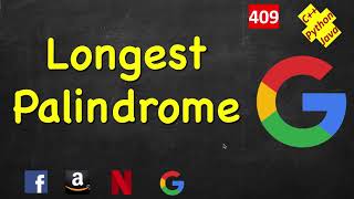 Longest Palindrome | LeetCode 409 | C++, Java, Python