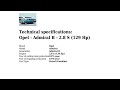 opel admiral b 2.8 s 129 hp technical specifications