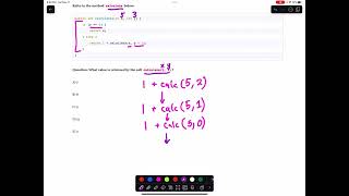 Java Recursive Call Tracing Multiple Choice
