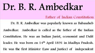 Dr B R Ambedkar essay in English 2022 Essay on BR Ambedkar in English on dr babasaheb ambedkar
