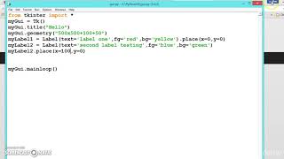 056 Learn python and ruby programming:- grid and place to change label position