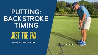 Brad Faxon Putting: backstroke timing