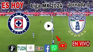 Cruz Azul vs. Pachuca en vivo, donde ver, a que hora juega Cruz Azul vs. Pachuca Liga MX 2024