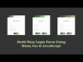 How to Create Multi Step Login Form Using Html, css & JavaScript??