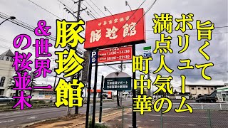 旨くてボリューム満点、人気の町中華！豚珍館＆世界一の桜並木【青森県弘前市】