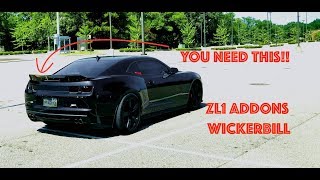 ZL1 ADDONS wickerbill spoiler Install (Camaro SS)