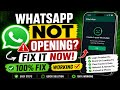 How to Fix WhatsApp Account Not Opening Problem  | WhatsApp Not Working Fix