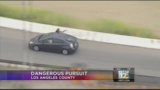 Southern California pursuit suspect opens fire at officers