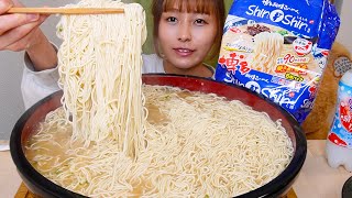 【大食い】夜中に食べる具無しとんこつラーメンが最高すぎた