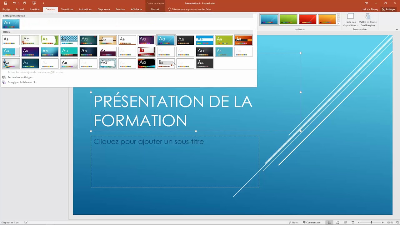 Présentation De L'interface PowerPoint 2016 - YouTube