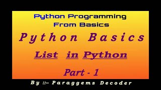 Python Lists And List Functions | Python Tutorials 19