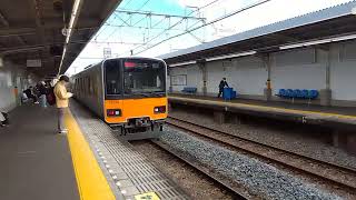 東武鉄道東向島駅で50000型51008F急行久嬉行き通過\u002650050型51061Fの通過シーン(2024年3月1日金曜日)携帯電話で撮影