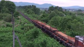 ふたたび宗谷本線チキ工臨レール輸送列車 The train which carries rails,Soya line,Hokkaido,Japan