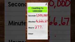 How Long Does it Take to Count to 1 Million?⏳🤯 | Counting to 1,000,000 | Math with Mr. J #Shorts