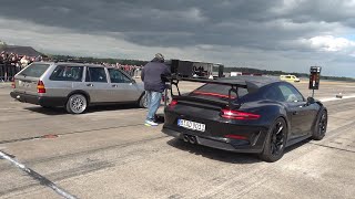 700HP VW Passat 32b Syncro Turbo vs Porsche 991 GT3 RS