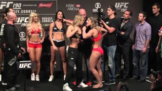 UFC 190: Weigh-in Faceoff - Rousey vs Correia