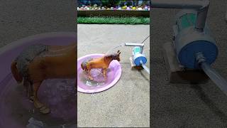 (Diy) mini tractor making mini motor water pump project horse video # 129