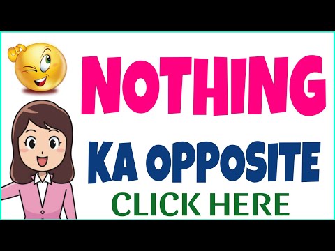 What is the antonym of nothing?