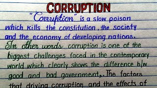 Essay on Corruption in English|Corruption in Pakistan|Corruption Essay in English|Corruption speech