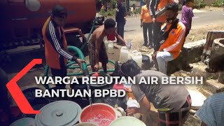 Warga di Sikka Rebutan Air Bersih Bantuan BPBD