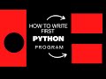 Python Programming 101: Simple Program Writing Guide ! #python