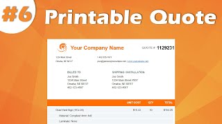 Wide Format Sign Pricing Calculator | Part 6: Printable Quote
