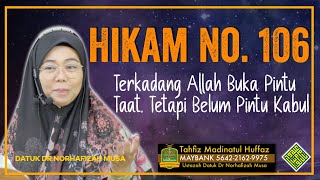 Ceramah Terbaik Datuk Dr Ustazah Norhafizah Musa. Hikam #106