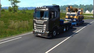 Transporting Mobile Crane (36T) - Paris to Rotterdam | Euro Truck simulator 2 Gameplay |Logitech G29