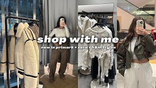 SHOP WITH ME: new in primark + zara + h&m try on haul | shopping vlog autumn 2023