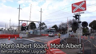 Mont Albert Road, Mont Albert, Vic | Removed Railway Crossing | Before, After \u0026 After Upgrade