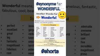 Synonyms of Wonderful|Another Words for Wonderful|ADVANCED ENGLISHVOCABULARY#Learn spokenEnglish