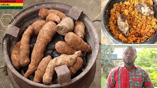 How To Make Ghanaian Local Cocoyam Eto || Mashed Cocoyam || Ogoo Recipe