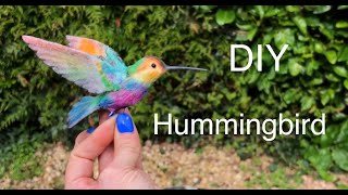 How to Sew A Rainbow Hummingbird from fabric scraps DIY Tutorial