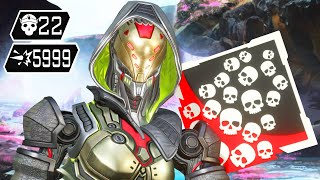 AMAZING 22 KILLS \u0026 5999 DMG WITH NEW BIOTECHNIC ASH SKIN (Apex Legends Gameplay Season 16)