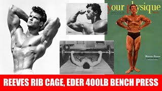 MARVIN EDERS 400 LB BENCH PRESS! STEVE REEVES ON RIB CAGE EXPANSION! YOUR PHYSIQUE MAY 1951