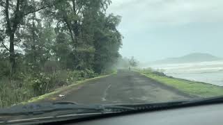 Diveagar to Harihareshwar road next to sea