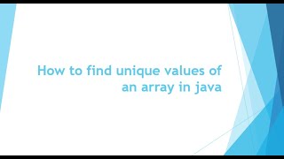 How to find unique values of an array in java | #seleniumjava | Automation Interview Question