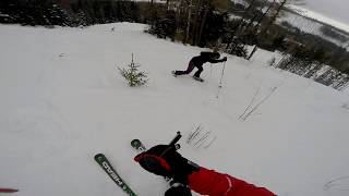 Ski fall of Carolina - Strbske Pleso 1.2.2019