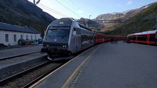 NSB Train Arriving Myrdal Station from Bergen