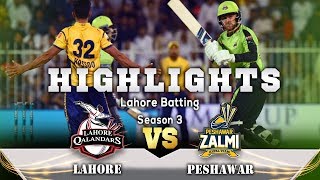 Lahore Qalandars vs Peshawar Zalmi | Lahore Qalandars Batting Highlights | HBL PSL | M1O1