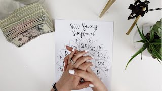 MY 2022 SAVINGS CHALLENGES | COUNTING MY $1 \u0026 $5 SAVINGS JAR | Sarai Budgets