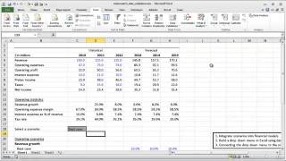 Financial Modeling Quick Lesson OFFSET MATCH and Data Validation Part 1