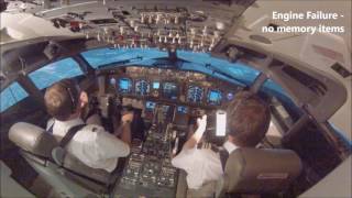 B738 Engine Failure After Takeoff Demo