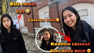 College Cute Girl Ko Help Chye 🥺 Bus Nikal gyi | College Reaction 😍