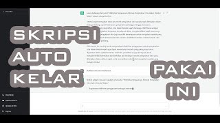Skripsi Auto Kelar (ACC) aplikasi online tool skripsi tesis tugas akhir OpenAI #openai #skripsi